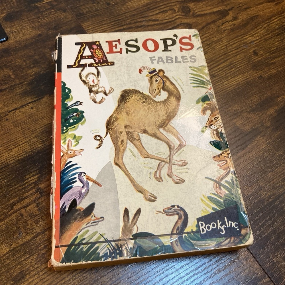 Aesop's Fables Books Inc Junior Classics #67 1940s PB Camel Cover Rare Vtg Tales